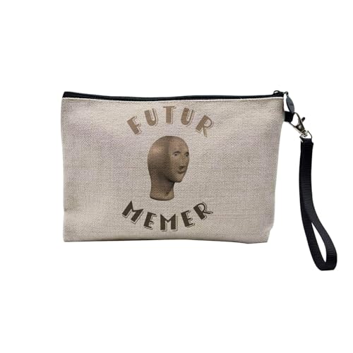 Tasche aus Leinen – Kollektion Kinder Zukunft Beruf Helden Leidenschaft Freizeit Geburtstag – Kosmetiktasche aus Segeltuch in Leinenoptik – Kulturbeutel – Geldbörse, Memer - Jungen, 23.5 x 15 cm, von Fabulous