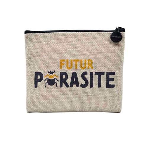 Tasche aus Leinen – Kollektion Kinder Zukunft Beruf Helden Leidenschaft Freizeit Geburtstag – Kosmetiktasche aus Segeltuch in Leinenoptik – Kulturbeutel – Geldbörse, Parasit – Jungen, 15 x 10 cm, von Fabulous