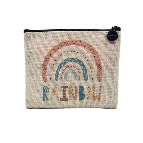 Tasche aus Leinen – Kollektion Mädchen Humor Parodie Nachricht Kinder Illustration Geek Geburtstag – Kosmetiktasche aus Leinen – Kulturbeutel – Geldbörse, Regenbogen, 15 x 10 cm, Kosmetiktasche von Fabulous