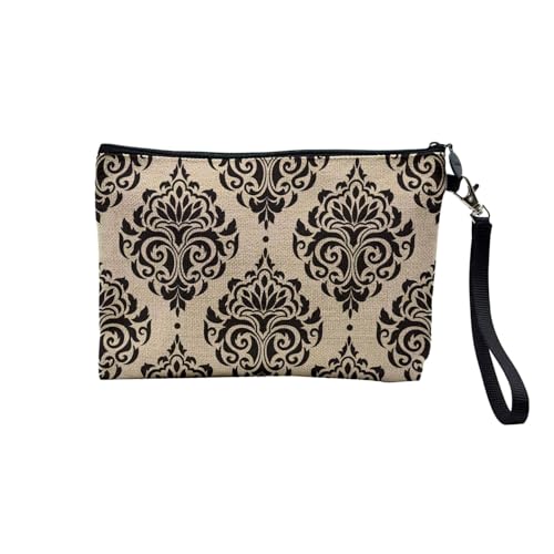 Tasche aus Leinen – Kollektion Motiv Minimalistische Form Kunst Abstrakt Stil Natur Design – Kosmetiktasche aus Segeltuch in Leinenoptik – Kulturbeutel – Geldbörse, Damast, 23.5 x 15 cm, von Fabulous