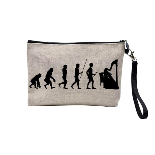 Tasche aus Leinen – Kollektion Parodie Evolution des Mannes Leidenschaft Sport Freizeit Musikinstrument Musik – Kosmetiktasche aus Leinen in Leinenoptik – Kulturbeutel – Geldbörse, Harfe, 23.5 x 15 Tasche aus Leinen – Kollektion Parodie Evolution des Mannes Leidenschaft Sport Freizeit Musikinstrument Musik – Kosmetiktasche aus Leinen in Leinenoptik – Kulturbeutel – Geldbörse, Harfe, 23.5 x 15 von Fabulous