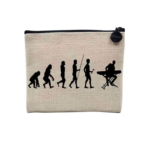 Tasche aus Leinen – Kollektion Parodie Evolution des Mannes Leidenschaft Sport Freizeit Musikinstrument Musik – Kosmetiktasche aus Leinen in Leinenoptik – Kulturbeutel – Geldbörse, Tastatur, 15 x 10 Tasche aus Leinen – Kollektion Parodie Evolution des Mannes Leidenschaft Sport Freizeit Musikinstrument Musik – Kosmetiktasche aus Leinen in Leinenoptik – Kulturbeutel – Geldbörse, Tastatur, 15 x 10 von Fabulous