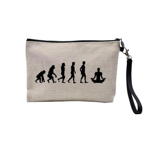 Tasche aus Leinen – Kollektion Parodie Evolution des Mannes Leidenschaft Sport Freizeit Musikinstrument Musik – Kosmetiktasche aus Leinen in Leinenoptik – Kulturbeutel – Geldbörse, Yoga, 23.5 x 15 cm, Tasche aus Leinen – Kollektion Parodie Evolution des Mannes Leidenschaft Sport Freizeit Musikinstrument Musik – Kosmetiktasche aus Leinen in Leinenoptik – Kulturbeutel – Geldbörse, Yoga, 23.5 x 15 cm, von Fabulous