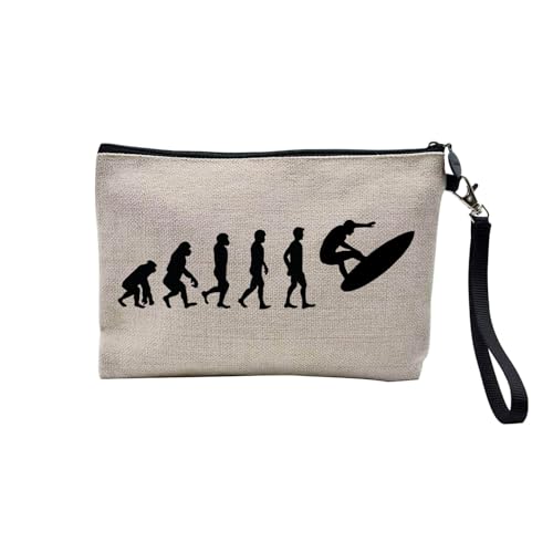 Tasche aus Leinen – Kollektion Parodie Evolution des Mannes Leidenschaft Sport Freizeit Musikinstrument Musik – Kosmetiktasche aus Leinen in Leinenoptik – Kulturbeutel – Geldbörse, surf, 23.5 x 15 cm, Tasche aus Leinen – Kollektion Parodie Evolution des Mannes Leidenschaft Sport Freizeit Musikinstrument Musik – Kosmetiktasche aus Leinen in Leinenoptik – Kulturbeutel – Geldbörse, surf, 23.5 x 15 cm, von Fabulous