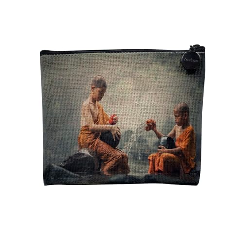Tasche aus Leinen – Kollektion Plus Schöne Fotos von Indien Skulptur Kultur Reise Landschaft Stadt – Kosmetiktasche aus Leinen in Leinenoptik – Kulturbeutel – Geldbörse, Mönche, 15 x 10 cm, Tasche aus Leinen – Kollektion Plus Schöne Fotos von Indien Skulptur Kultur Reise Landschaft Stadt – Kosmetiktasche aus Leinen in Leinenoptik – Kulturbeutel – Geldbörse, Mönche, 15 x 10 cm, von Fabulous