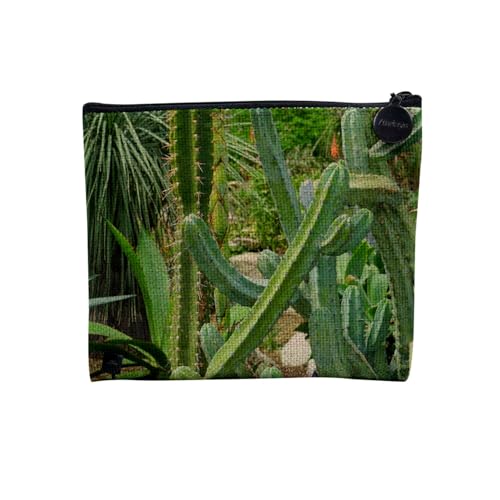 Tasche aus Leinen – Kollektion Plus schönes Foto Natur Landschaft Berg Bohrer Tiere Wiese – Kosmetiktasche aus Leinen in Leinenoptik – Kulturbeutel – Geldbörse, Kaktus, 15 x 10 cm, Kosmetiktasche von Fabulous