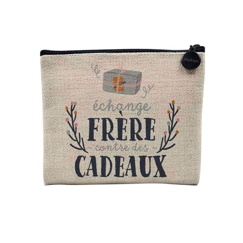 Tasche aus Leinen – Kollektion Weihnachten Vintage Retro Zeichnung Illustration Foto Pere Weihnachten Weihnachtsbaum Dekoration – Kosmetiktasche aus Leinen – Kulturbeutel – Geldbörse, Geschenke für von Fabulous