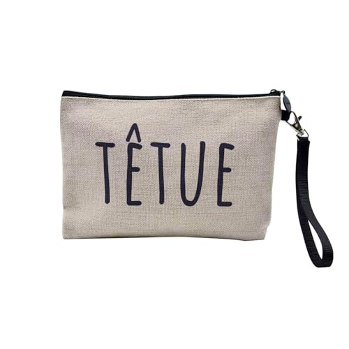 Tasche aus Leinen – Kopf Damen Mädchen Humor – Kosmetiktasche aus Segeltuch in Leinenoptik – Geldbörse – 15 x 10 cm, leinen, 23.5 x 15 cm, Kosmetiktasche von Fabulous