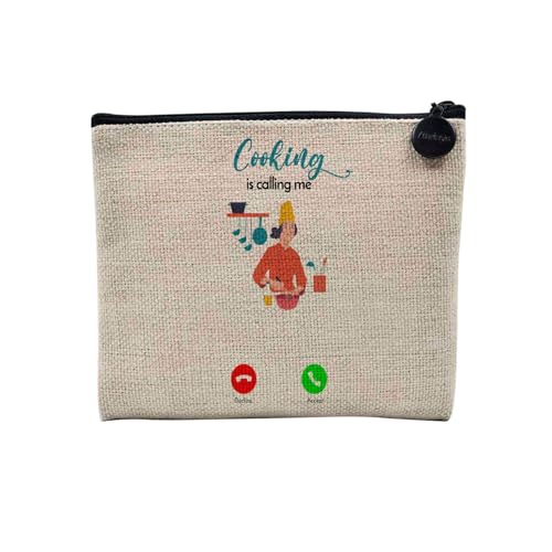 Tasche aus Leinen – Phone Call is Calling Me Sport Leisure Passion – Kosmetiktasche aus Leinen – Kulturbeutel – Geldbörse, Küche, 15 x 10 cm, Kosmetiktasche von Fabulous