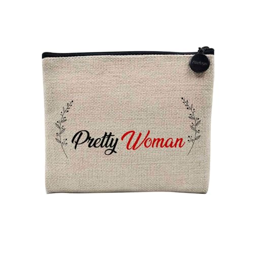 Tasche aus Leinen – Pretty Woman Lorbeerkranz Zeichnung – Kosmetiktasche aus Leinen in Leinenoptik – Geldbörse – 15 x 10 cm, leinen, 15 x 10 cm, Kosmetiktasche von Fabulous