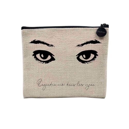 Tasche aus Leinen – Schauen Sie mich in die Augen, Zeichnung für Damen, Schwarz und Weiß – Kosmetiktasche aus Segeltuch in Leinenoptik – Geldbörse – 15 x 10 cm, leinen, 15 x 10 cm, Kosmetiktasche Tasche aus Leinen – Schauen Sie mich in die Augen, Zeichnung für Damen, Schwarz und Weiß – Kosmetiktasche aus Segeltuch in Leinenoptik – Geldbörse – 15 x 10 cm, leinen, 15 x 10 cm, Kosmetiktasche von Fabulous