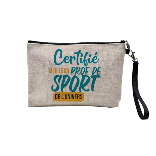 Tasche aus Leinen – zertifiziert Beste Kollegin Familie Mama Party Feier Idee – Kosmetiktasche aus Leinen in Leinenoptik – Kulturbeutel – Geldbörse, Sport – Herren, 23.5 x 15 cm, Kosmetiktasche von Fabulous