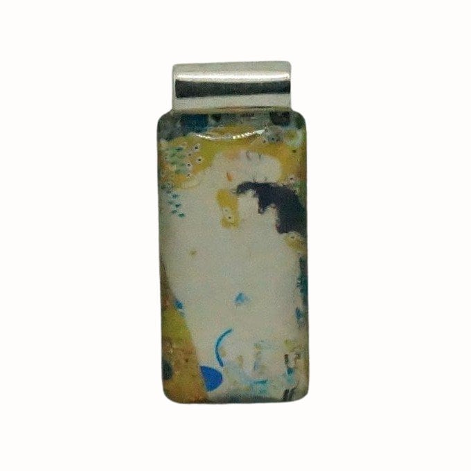Rechteck Glasfliese Anhänger Mit Tube Bail Halskette Gustav Klimt Mutter Und Kind von FabulousBitsandBobs