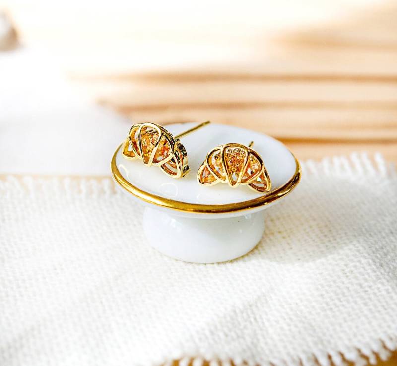 Croissant - Ohrstecker Food Collection Gebäck Essen 925Er Silber von FabulousFunkys