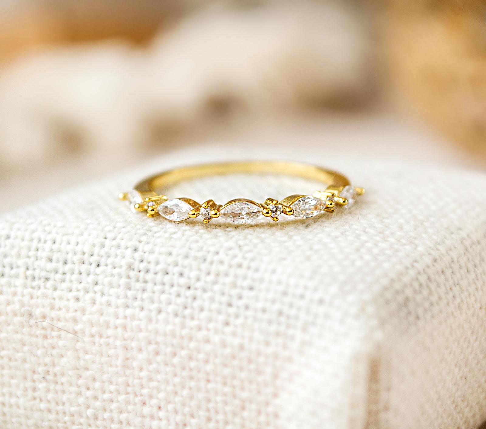 Glow - Ring 925Er Sterling Silber 18K Gold Zirkonia Boho Glow - Ring 925Er Sterling Silber 18K Gold Zirkonia Boho von FabulousFunkys