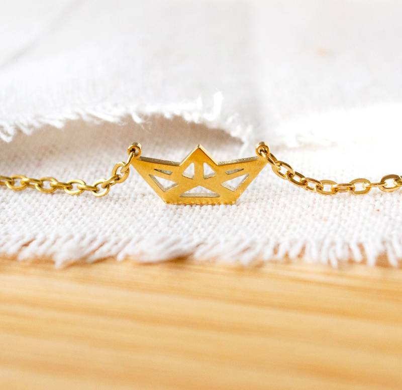 Papierboot Kette - Boot Schiff Edelstahl von FabulousFunkys
