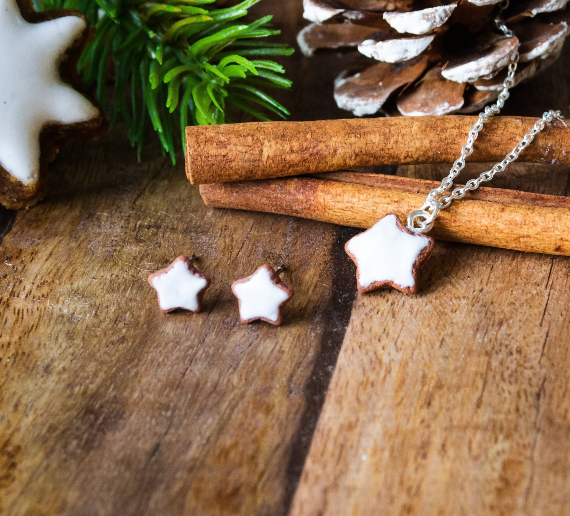 Set Zimtstern Mini Und Kette - Ohrstecker + Miniaturefood Weihnachten Cookies Set Zimtstern Mini Und Kette - Ohrstecker + Miniaturefood Weihnachten Cookies von FabulousFunkys