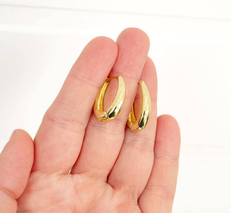 Tropfen Kreolen Ohrringe - Gold/Silber Statement 90Er Hoop Hoops von FabulousFunkys