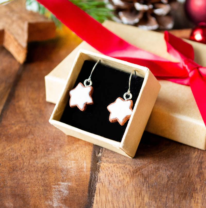 Zimtstern Groß - Ohrringe Weihnachten Xmas Christmas Gebäck Cookies 925Er Sterling Silber von FabulousFunkys