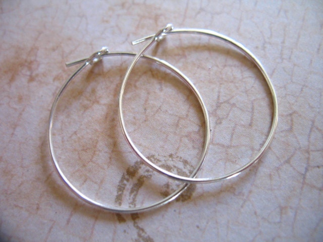 1-10 Paar/Paar/Fädel-Hoops Ohrhaken Ohrringe Sterling Silber Oder Vermeil Kleine Zierliche Creolen, 25 Mm, Solo Ihs.p V2 Bh von FabulousRocks