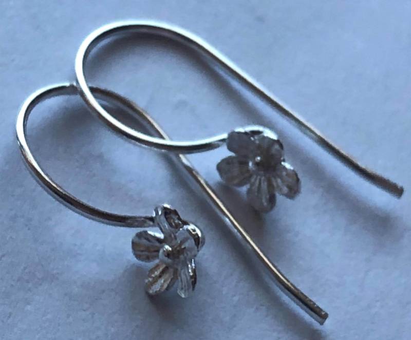 1-10 Stk Blümen Ohrhänger Ohrhaken Ohrhaken, Sterling Silber Blumen, 23 X 11 Mm, Zierliche Natur Blumen Ohrringe Fhe.pf von FabulousRocks