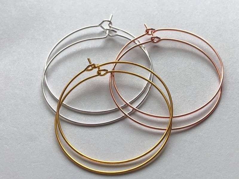 1.5 "Creolen-Ohrhaken Sterling Silber, Gold, Rosegold Messing von FabulousRocks