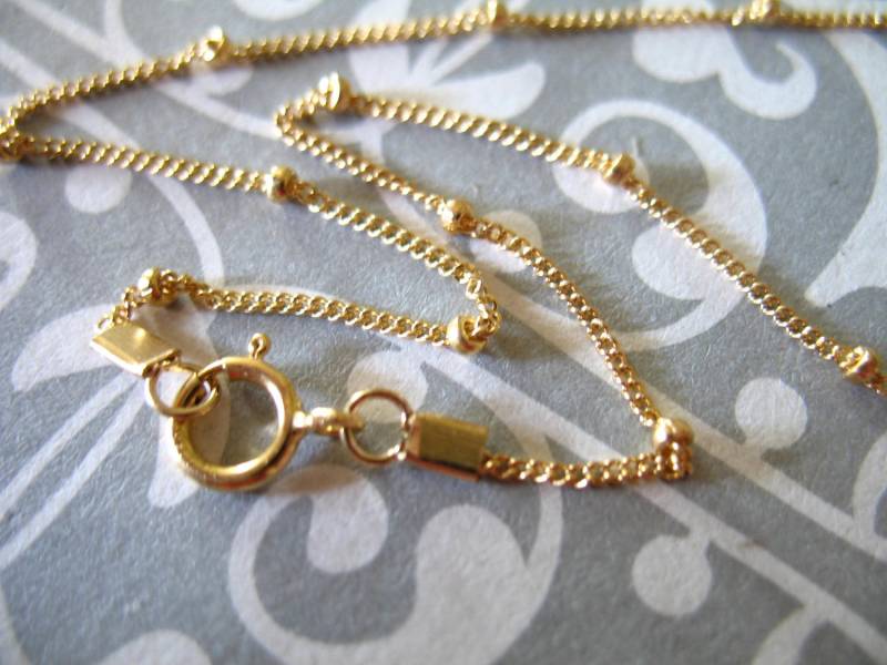 14K Gold Filled Kabelketten-Halskette Fertiges Zartes Panzerglied von FabulousRocks