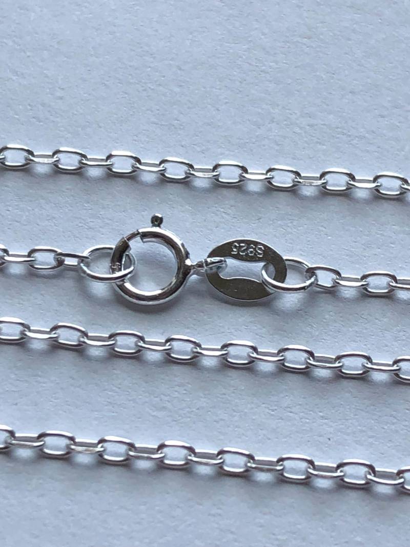 16 "Oder 18" Zoll, Fertige Kette, Halskette Sterling Silber Gezogenes Kabel, 2.5x1.7 Mm/Geschenk, D601.d von FabulousRocks