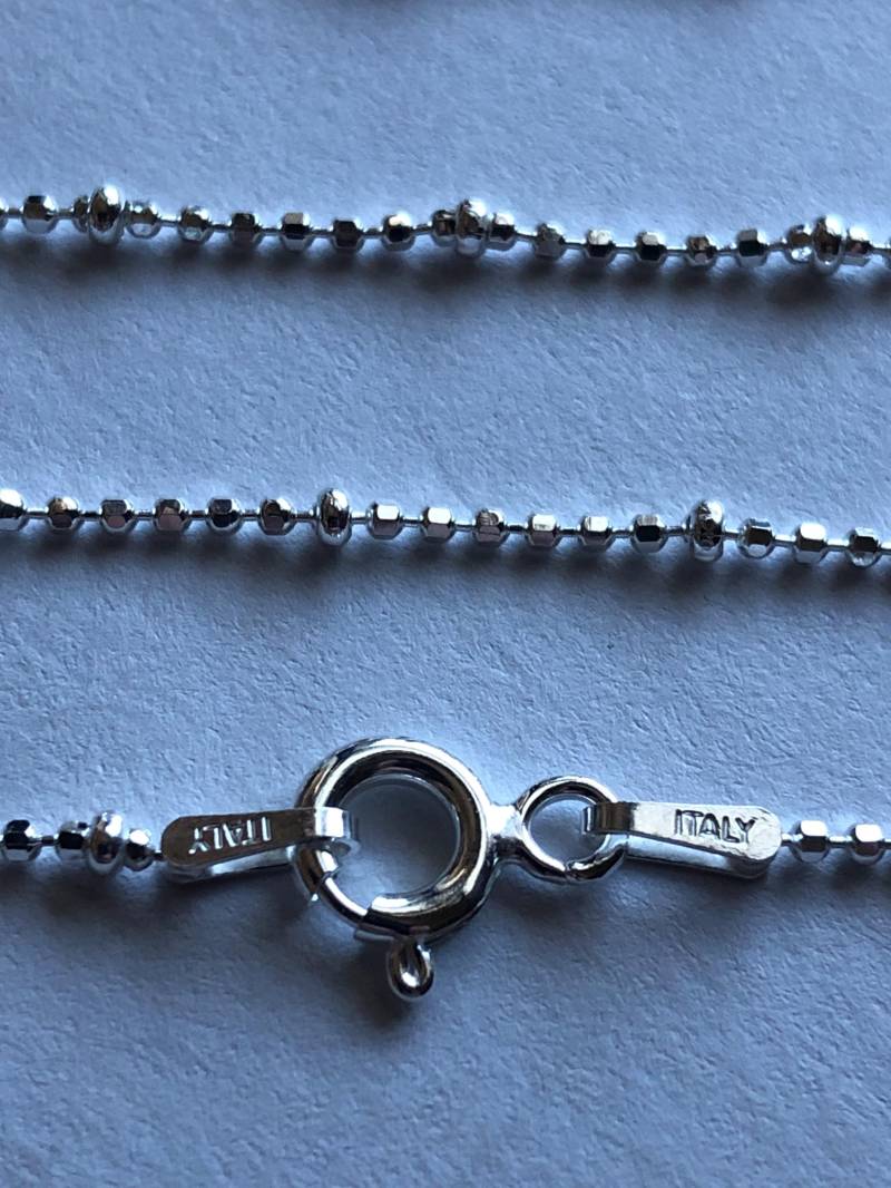 2 Mm, Fertige Halskette, Satelliten Kugelkette Perlenkette/925 Sterling Silber, Made in Italy, D1.16 Solo Hp von FabulousRocks