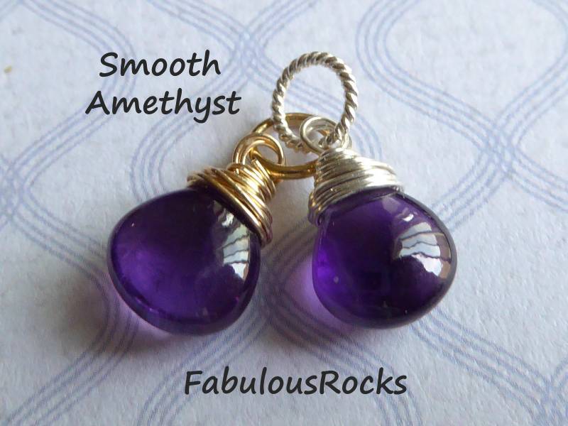 Amethyst Anhänger Draht Gewickelt Februar Birthstone Anhänger von FabulousRocks