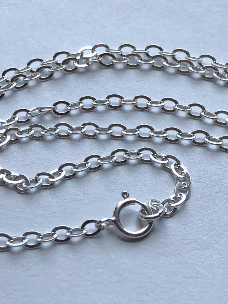 Charm Armband Kette, 2, 5 Mm Flach Kabel, 6, 5 - 7 7, 5 8 8, 5 9 9, 5 "Zoll/sterling Silber Armband, Fertig B44 Made Solo Hp T von FabulousRocks