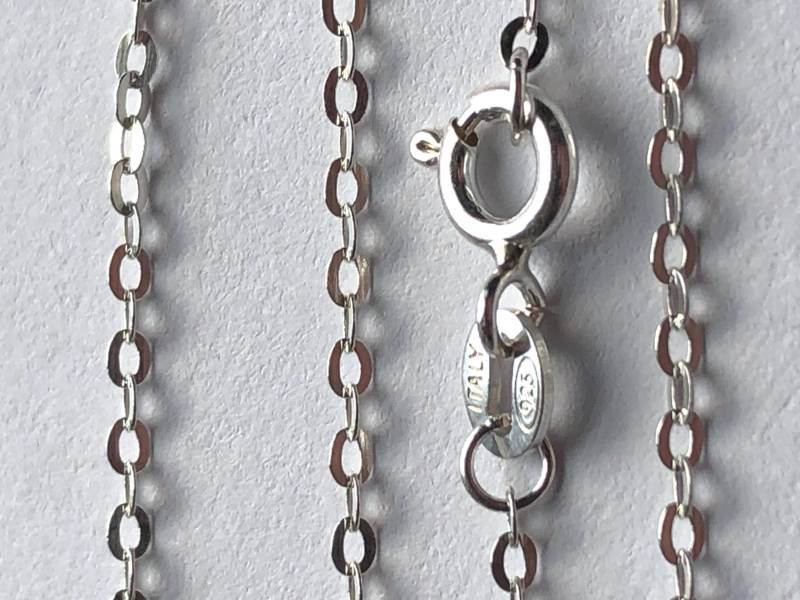 sterling Silber Flachkabel Kettenhalskette Fertige Schmuckkette | 14-36 Inch von FabulousRocks