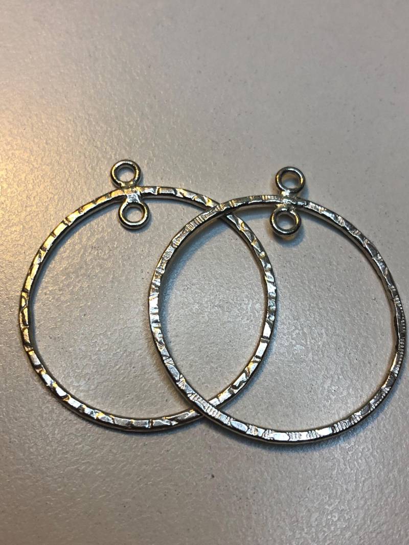 Gebürstete Sterling Silber Chandelier Creolen | 33 X 29 Mm von FabulousRocks