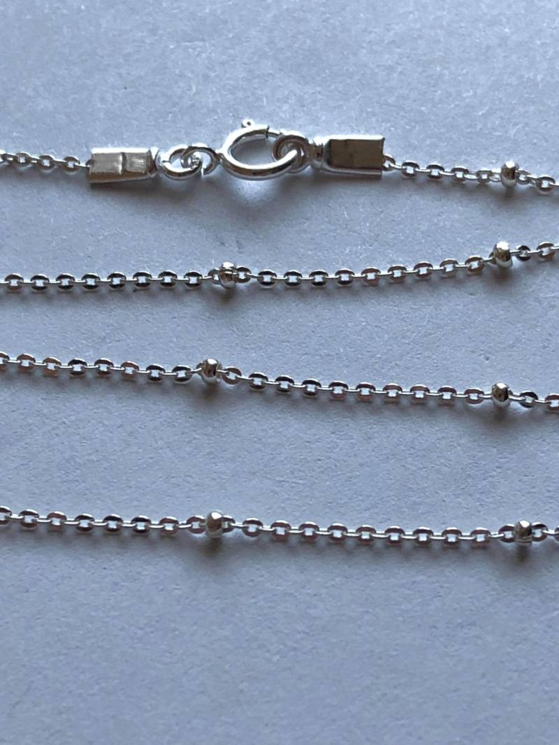 Hals Kette, Satelliten 1 Stück, 16 Oder 18 Zoll, 925 Sterling Silber, Kugelkette von FabulousRocks