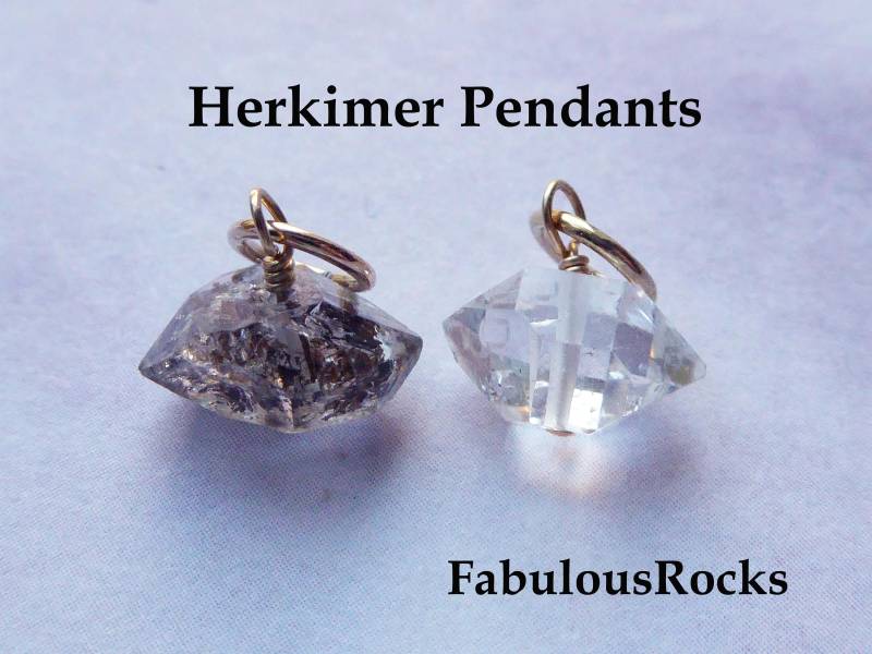 Herkimer Diamant Anhänger 14K Gold Fill Oder Sterling Silber Anhänger von FabulousRocks