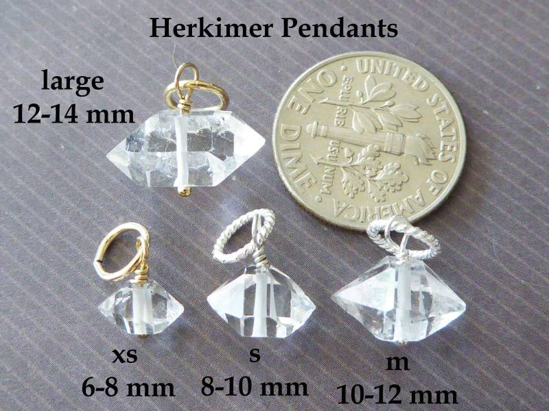 Herkimer Diamanten Nuggets Kristalle Perlen Anhänger/Zentrum Gebohrt, Doppel Beendet, Luxe Aaa, Heilung Edelsteine April Geburtsstein Gd602 Z von FabulousRocks