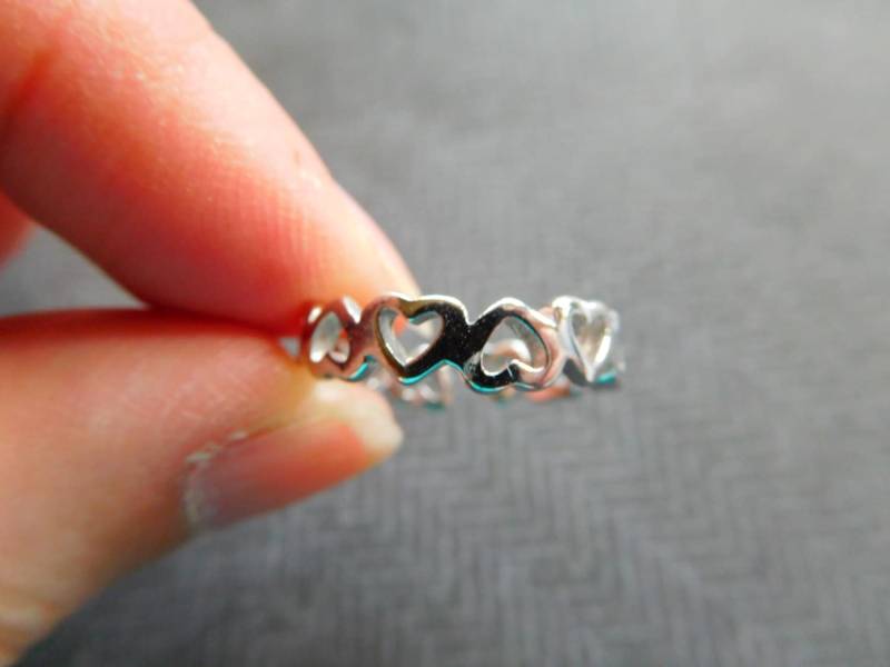 Herz Midi Ring, Stapelring, Knöchel Ring/Sterling Silber Verstellbare Freundin Brautjungfern Mama Geschenk Sr19 von FabulousRocks