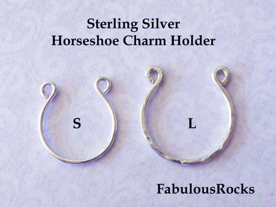 Hufeisen Charm Halter Anhänger 14K Gold Filled Oder Sterling Silber von FabulousRocks