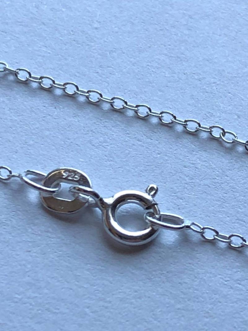 sterling Silber Kabel Kette 1.3 Mm Oval Glieder, 16-18 Zoll von FabulousRocks