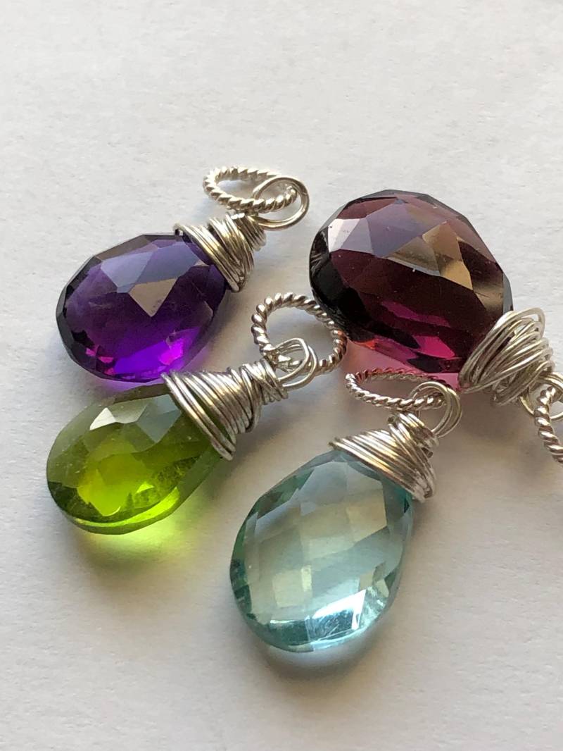 Quarz Add A Anhänger Charms, 21-25 Mm/Farbe Nach Wahl Geschenk Unter 10 14K Gold Fill Oder Sterling Silber Draht Gewickelt, Gemdone..gd9 von FabulousRocks
