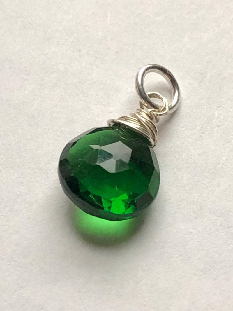 Quarz Anhänger Charm Add A Dangles/Smaragd Grün, 14K Gold Fill Oder Sterling Silber, 24 X 12 Mm, Kann Geburtsstein, Gdq912 Bsc von FabulousRocks
