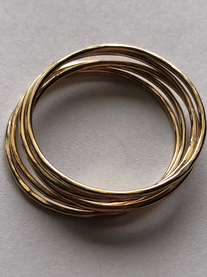 Stapelring Knuckle Ring, Ober Ring Midi Ringe, 14K Gold Fill Stapelring, Handwerker Bio Gehämmerte Ringe Sr1-1 C von FabulousRocks