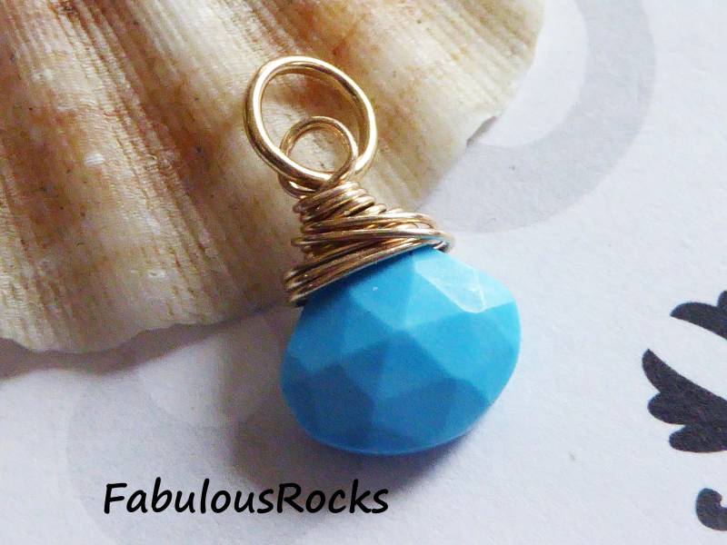 Türkis Edelstein Charm Anhänger Dezember Birthstone Schmuck Anhänger, Geburtstagsgeschenk Für Nana Mom Gd2751 von FabulousRocks