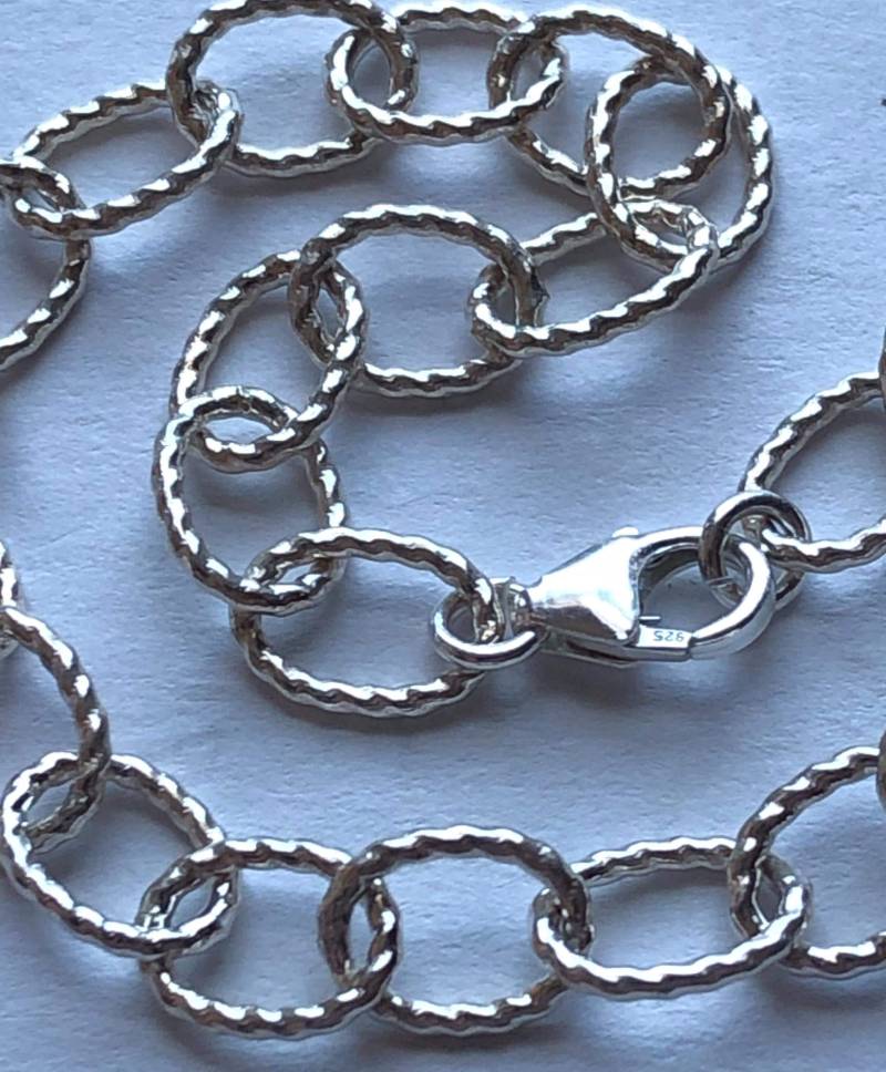 sterling Silber Bettelarmband Dicke Gliederkette von FabulousRocks