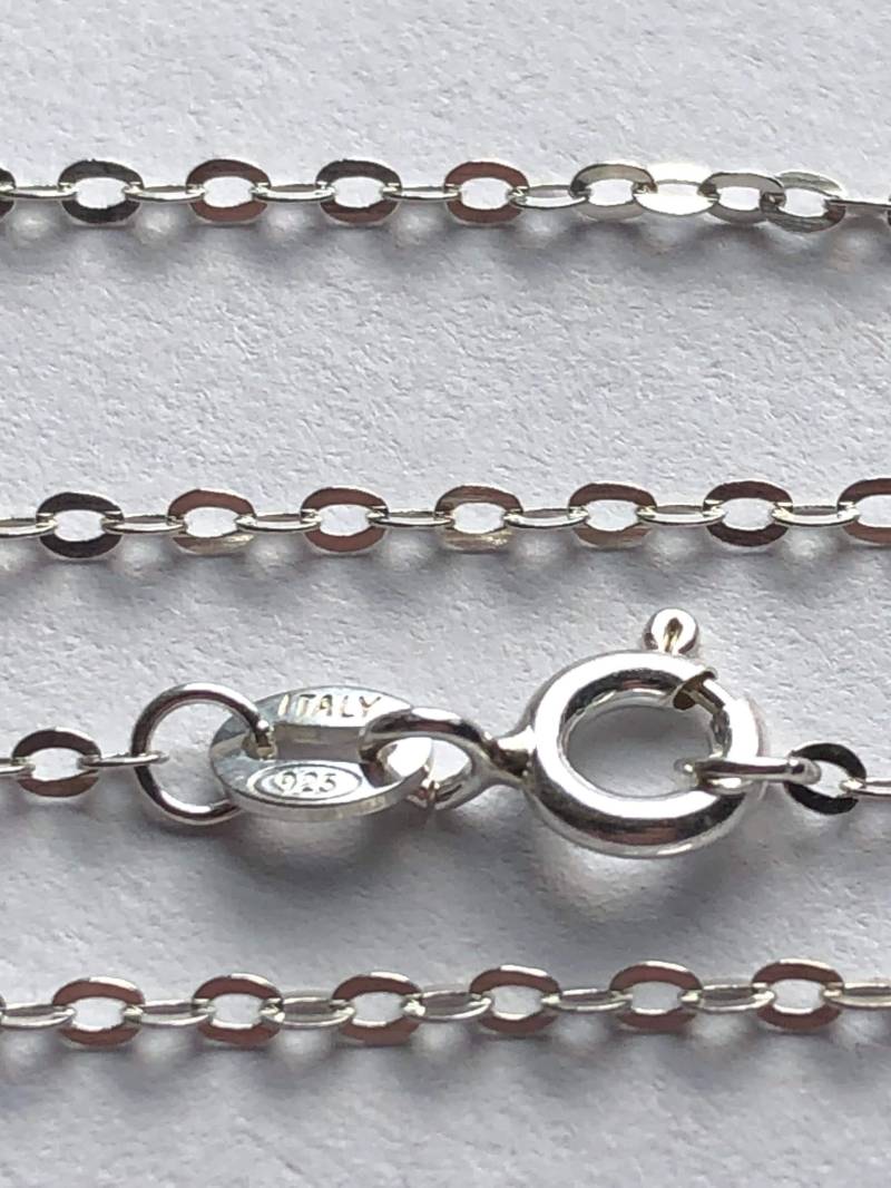 sterling Silberkette, 16 17 18 "Fertige Halskette Kette, 2x1, 6 Mm Flachkabel, Großketten, Fertig. D80.d Hp von FabulousRocks