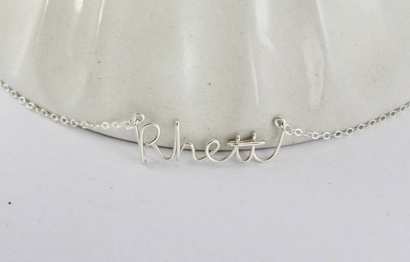 Draht Name Halskette, Personalisierte Handgemachte Namen Schmuck, Custom Made Schreiben Oder Wort Schwester, Freund, Brautjungfer Geschenk von FabulousWire