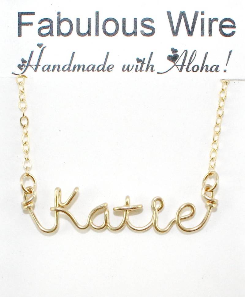 Gold Draht Name Necklace, Personalisierte Namen Schmuck, Sonderanfertigungen Collier, Schwester, Freund, Bridesmaid Gift Zu Schreiben von FabulousWire