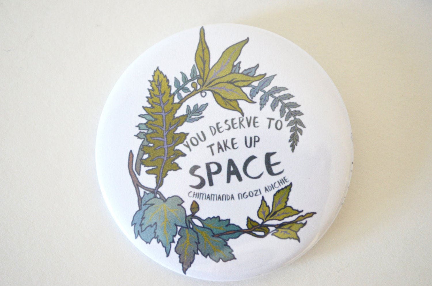Self Care Pin You Devere To Take Up Space, Chimamanda Ngozi Adichie Print Self Care Pin You Devere To Take Up Space, Chimamanda Ngozi Adichie Print von FabulouslyFeminist