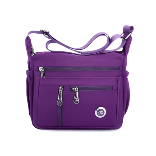 Fabuxry Damen geldbörsen und handtaschen schultercrossbody Beutel der Messenger Bags mittel lila von Fabuxry