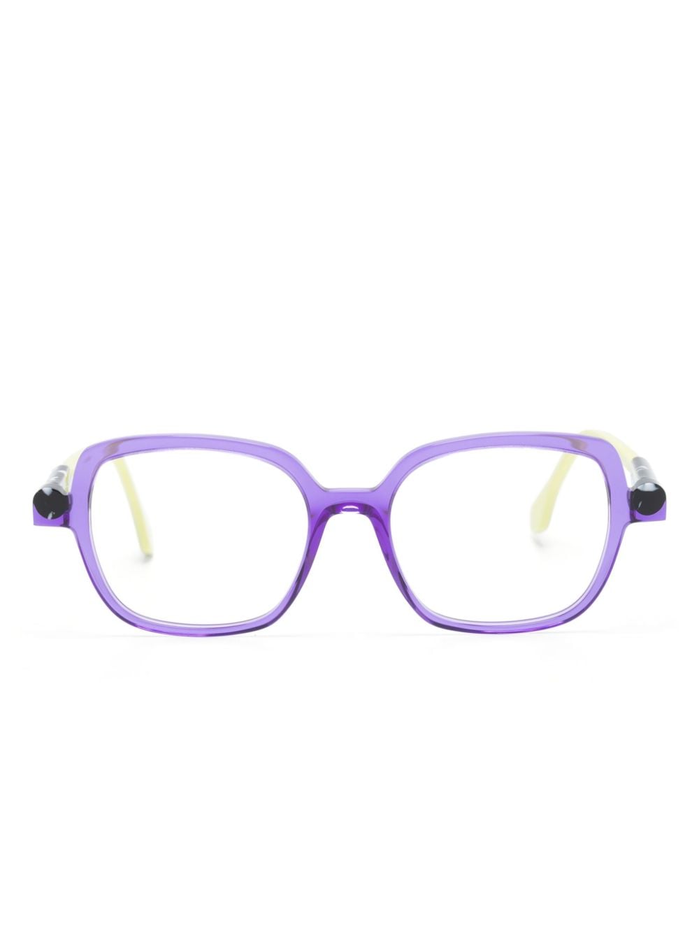 Face À Face Eckige Brille mit Logo-Print - Violett von Face À Face